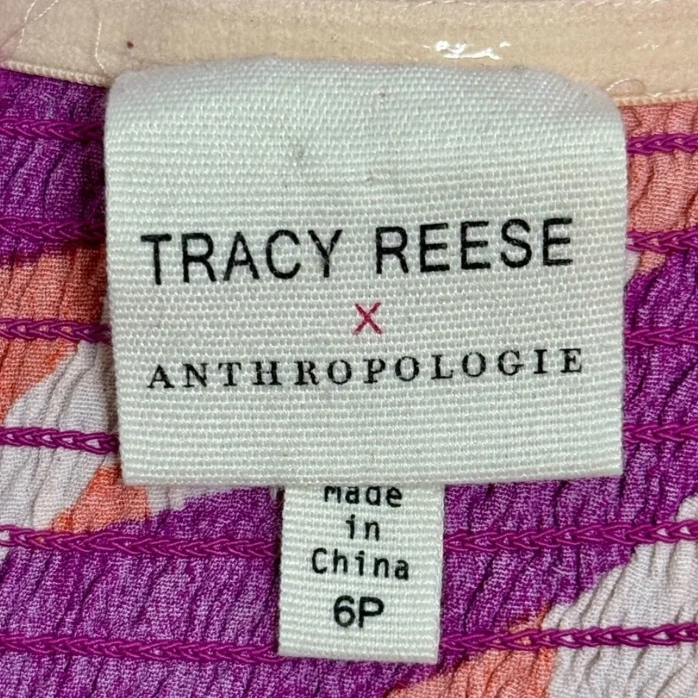 ❤️ Tracy Reese x Anthropologie Geometric Strapless Wide Leg Jumpsuit Size 6P